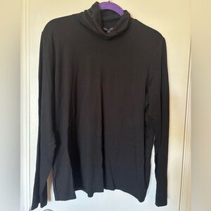 NWT Eileen Fisher black tencel jersey turtleneck top